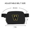 Gitus Belt Bag Fanny Pack Crossbody Bags with Initial Letter Patch Gifts for Wife Older Women Mother Coworker Bridesmaid Anniversary Travel Gifts Beach Gifts (Black-W) view 3