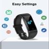 GRV No Bluetooth Pedometer Watch Fitness Tracker No Phone Needed, Step Counter Calories/Sleep Tracker for Walking Running for Men Women Waterproof (Black) view 4