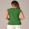 Allegra K Sweater Vest for Women's Summer Casual Button Ribbed Sleeveless Knitted Tank Top Small Green view 3