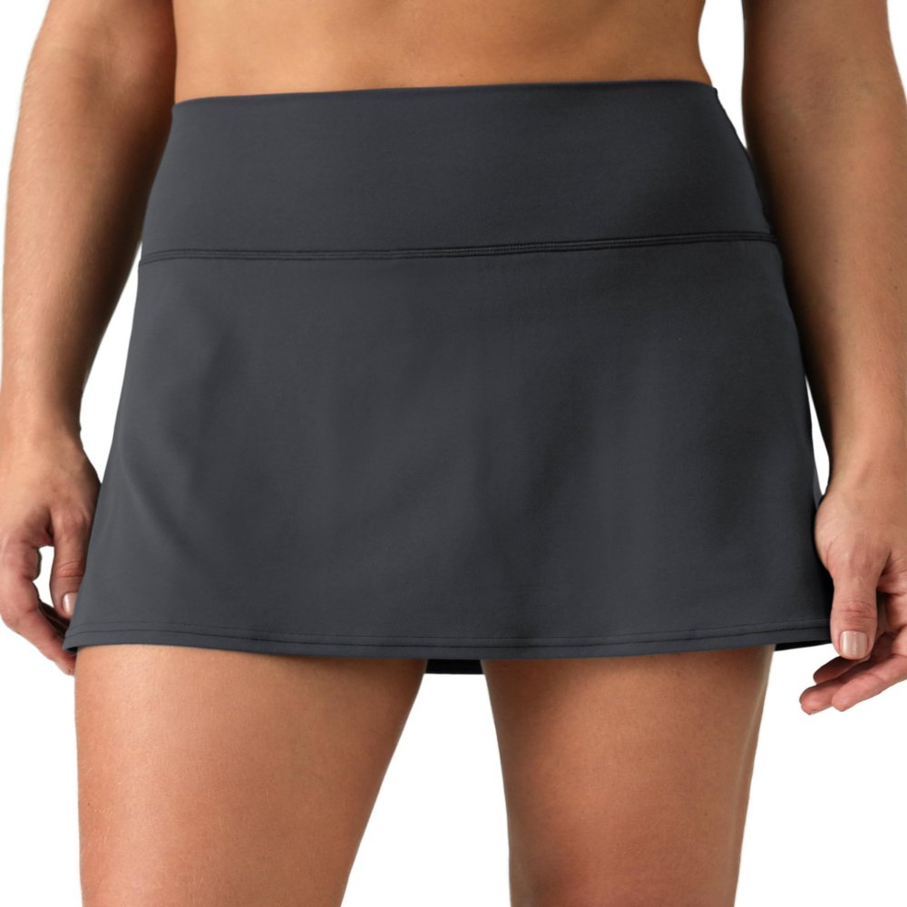 Colorfulkoala Dreamlux Skirts for Women High Rise Athletic Golf Tennis Skorts Built-in Shorts with Pockets(XS, Dark Carbon)