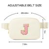 Gitus Personalized Gifts Birthday Gifts for Girls Fanny Pack Cross Body Bags with Initial Letter Preppy Stuff Gifts for Her Girlfriend Wife Sister Friends Mom (Ivory-J) view 3