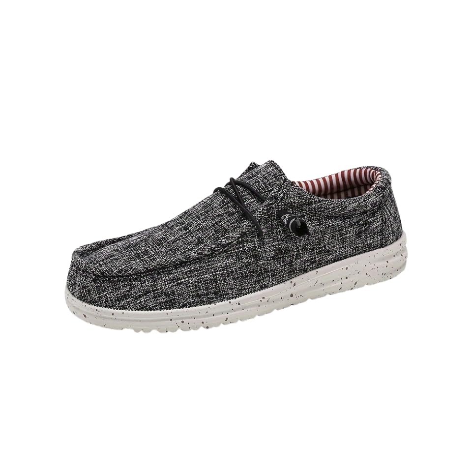Hhhchpm Men's Casual Loafers, Breathable Lightweight Slip On Shoes for Outdoor Walking Driving, Spring Summer and Autumn (Dark Gray,8)