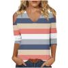 3/4 Length Sleeve Womens Tops Sexy Off The Shoulder Tops for Women Summer V Neck T-Shirt Solid Color /Graphic Tees 2025 Casual Clothes Business Dressy Top Trendy Going Out Shirts Boho Fashion Cute view 1