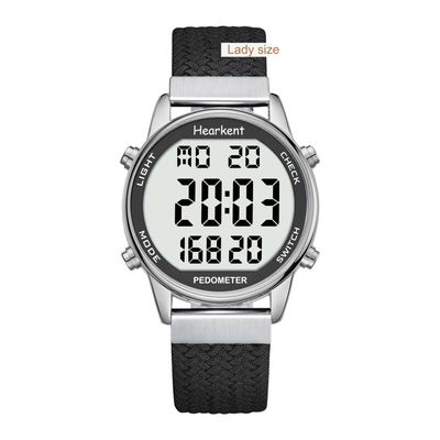 Hearkent Women Pedometer Watch-Step Tracker with Calories Counter-LCD Large Numbers-30M Waterproof-Pedometer Watch Step Counter for Walking(Black)