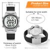 Hearkent Women Pedometer Watch-Step Tracker with Calories Counter-LCD Large Numbers-30M Waterproof-Pedometer Watch Step Counter for Walking(Black) view 2