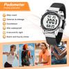 Hearkent Women Pedometer Watch-Step Tracker with Calories Counter-LCD Large Numbers-30M Waterproof-Pedometer Watch Step Counter for Walking(Black) view 3