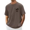RTRDE Muscle T-Shirt Short Sleeve Bodybuilding Gym Tee Fashion Workout Tshirts Graphic Tees Shirts (XL, Coffee) view 1