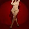 Alvivi Women's Oil Shiny Sheer Bodystockings Gloved Sleeve Back Zipper Jumpsuit Lingerie Nightwear Nude One Size view 3