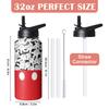 Cute Cartoon Tumbler with Top Handle and Straw Lid Gift for Boys Girls Water Bottle Travel Kettle Cup for Car Cold and Hot Stainless Steel Double Wall Insulated Mug (palm, 32oz) view 2