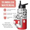 Cute Cartoon Tumbler with Top Handle and Straw Lid Gift for Boys Girls Water Bottle Travel Kettle Cup for Car Cold and Hot Stainless Steel Double Wall Insulated Mug (palm, 32oz) view 4