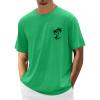 RTRDE Mens Tshirts Graphic, Muscle T-Shirt Short Sleeve Bodybuilding Gym Tee Fashion Workout Tshirts Graphic Tops Shirts (4XL, Green) view 1