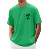 RTRDE Mens Tshirts Graphic, Muscle T-Shirt Short Sleeve Bodybuilding Gym Tee Fashion Workout Tshirts Graphic Tops Shirts (4XL, Green) view 4