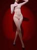 Alvivi Women's Oil Shiny Sheer Bodystockings Gloved Sleeve Back Zipper Jumpsuit Lingerie Nightwear Pink One Size view 3