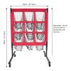 Baseball and Golf Hitting Net with Target Pockets 9 Zone, Baseball Training Equipment for Hitting Pitching Practice, Adjustable Height(48.42/45.27/42.12in), 4 Wheels view 2