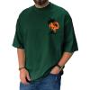 RTRDE Man Tshirts Graphic, Tees Print Short Sleeve T-Shirts Summer Casual Tee Top Shirts Mens Big and Tall Shirts Work (4XL, Dark Green) view 2