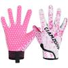AIGEVTURE Youth Football Gloves Wide Receiver Best Gifts Kids Flag Football Receiving Gloves Boys Girls Pink Medium view 1