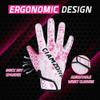 AIGEVTURE Youth Football Gloves Wide Receiver Best Gifts Kids Flag Football Receiving Gloves Boys Girls Pink Medium view 2