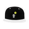 MULIHU Cute Panda Floating with The Moon Snapback Hat Flat Bill Hat Baseball Cap for Men Women Flat Brim Hats White view 2