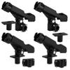 HiUmi Adjustable Black Fishing Rod Holder for Boat Kayak Swivel Side Mount Kits Tackle (RH40-4Pack) view 1