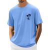 RTRDE Mens T'shirts, Muscle T-Short Sleeve Bodybuilding Gym Tee Fashion Workout Tshirts Plain T Men Workout Clothes Shirts (S, Sky Blue) view 4