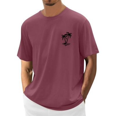 RTRDE Workout Shirts for Men, Muscle T-Shirt Short Sleeve Bodybuilding Gym Tee Fashion Workout Tshirts Men Tees Shirts (XXL, Wine)
