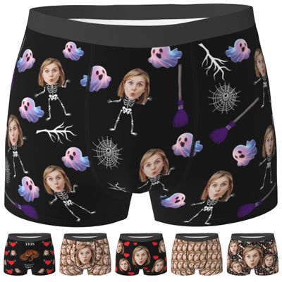 Customized Boxers for Men Elephant Trunk Underwear for Men Birthday Gift Ideas Custom Underwear for Boyfriend L-0.00012