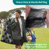 Hoiny Extra Large Soccer Ball Bag, 40" x 30" Drawstring Mesh Ball Bag with Pocket, Heavy Duty Sport Net Sack for Coaches, Storage Bag for Basketball, Volleyball, Gym Equipment, Swimming Gear (2) view 3