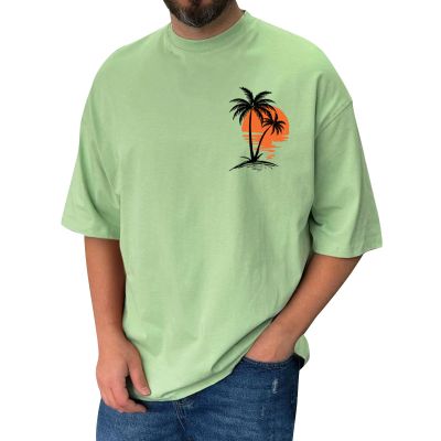 RTRDE Shirt, Graphic Tees Print Short Sleeve T-Shirts Summer Casual Tee Top Shirts Men Tees Workout Crew Shirts (S, Mint Green)