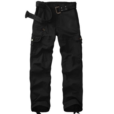 mosingle Women's Cotton Casual Military Cargo Hiking Combat Work Pants with Pocket#2087-Black-12