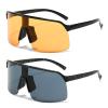 willochra 2PCS Sports Cycling Sunglasses for Women Men Outdoor Running Shades Flat Top Shades Large Goggle Sun Glasses F25 (2pcs-black&yellow) view 1