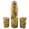 HealthGoodsIn Pure Copper Water Bottle with 2 Tumblers Set, Eco-Friendly, Reaping Ayurvedic Benefits with GIFT PACKAGING (Brown) view 1
