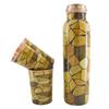 HealthGoodsIn Pure Copper Water Bottle with 2 Tumblers Set, Eco-Friendly, Reaping Ayurvedic Benefits with GIFT PACKAGING (Brown) view 2