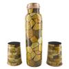 HealthGoodsIn Pure Copper Water Bottle with 2 Tumblers Set, Eco-Friendly, Reaping Ayurvedic Benefits with GIFT PACKAGING (Brown) view 4