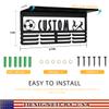 Goutoports Personalized Medal Hanger Display Rack for Awards and Trophies - Custom Metal Holder for Your Multiple Sports Race Medals - Easy to Install Basketball Medal Display Holder Ribbons Hanger view 2