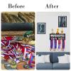 Goutoports Personalized Medal Hanger Display Rack for Awards and Trophies - Custom Metal Holder for Your Multiple Sports Race Medals - Easy to Install Basketball Medal Display Holder Ribbons Hanger view 4