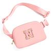 Gitus Belt Bag Fanny Pack Crossbody Bags with Initial Letter Patch Cute Stuff Birthday Gifts for Teenager Girls Trendy Preppy Stuff for Teen Girls Cool Stuff for Teens (Light Pink-N) view 1