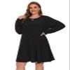 BELAROI Sweater Dress Plus Size Black Dresses for Curvy Women Long Sleeve Crew Neck Casual Tunic Fall Winter Oufits Pockets (5X, Black) view 4