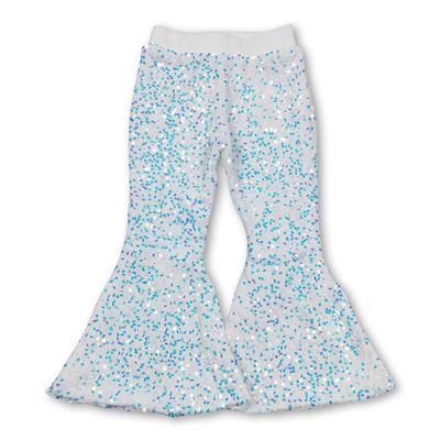 Yawoo Haan White Sequins Pants