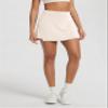 ODODOS Modal Soft Wrap Mini Skorts with Pocket for Women High Waist Asymmetrical Hem Relaxed Shorts, Beige, Large view 4