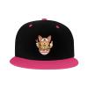 Cute Mouse Eating Delicious Ramen Snapback Hat Flat Bill Hat Baseball Cap for Men Women Flat Brim Hats Pink view 2
