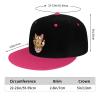 Cute Mouse Eating Delicious Ramen Snapback Hat Flat Bill Hat Baseball Cap for Men Women Flat Brim Hats Pink view 4