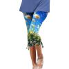 Leggings for Women 2024 Capri Pants Leggings Fitness Tights Workout Print Gym Capri Trousers 3/4 Length Cropped Pants view 1