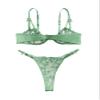 Lilosy Sexy Lingerie Set 2 Piece Women Bra and Panty Bow Light Green L view 4