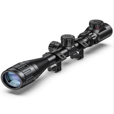 CVLIFE 4-16x44 Scope Red and Green Illuminated Scope with Locking Turret Sunshade and 11mm Mount Included