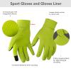 Unigear Running Gloves, Touch Screen Anti-Slip Lightweight Gloves Liners for Cycling Biking Sporting Driving for Men Women (ChartreuseMedium) view 3