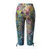 Leggings for Women 2024 Capri Pants Leggings Fitness Tights Workout Print Gym Capri Trousers 3/4 Length Cropped Pants view 4