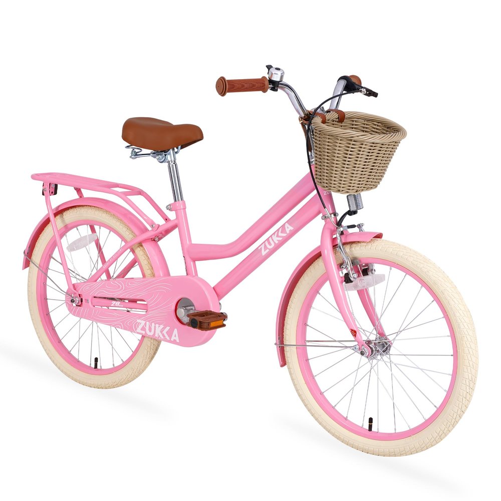 20" Inch Girls Bike Kids Bike Girl Bicycle 20 Bike 20 Bikes for Girls Ages 7 8 9 10 Years Old,MTB Single Speed Bicycle,Enclosed Chainguard Kids' Bicycles,Light Pink