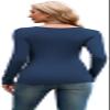 XIEERDUO Long Sleeve Shirts for Women Slim Fit Shirts Sexy Party Tops Y2K Dark Blue L view 4