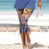 Leggings for Women 2024 Capri Pants Leggings Fitness Tights Workout Print Gym Capri Trousers 3/4 Length Cropped Pants view 2