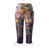 Leggings for Women 2024 Capri Pants Leggings Fitness Tights Workout Print Gym Capri Trousers 3/4 Length Cropped Pants view 3